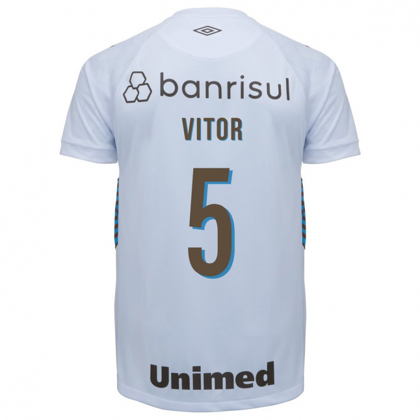 Hombre Camiseta João Vitor #5 Blanco 2ª Equipación 2023/24 La Camisa