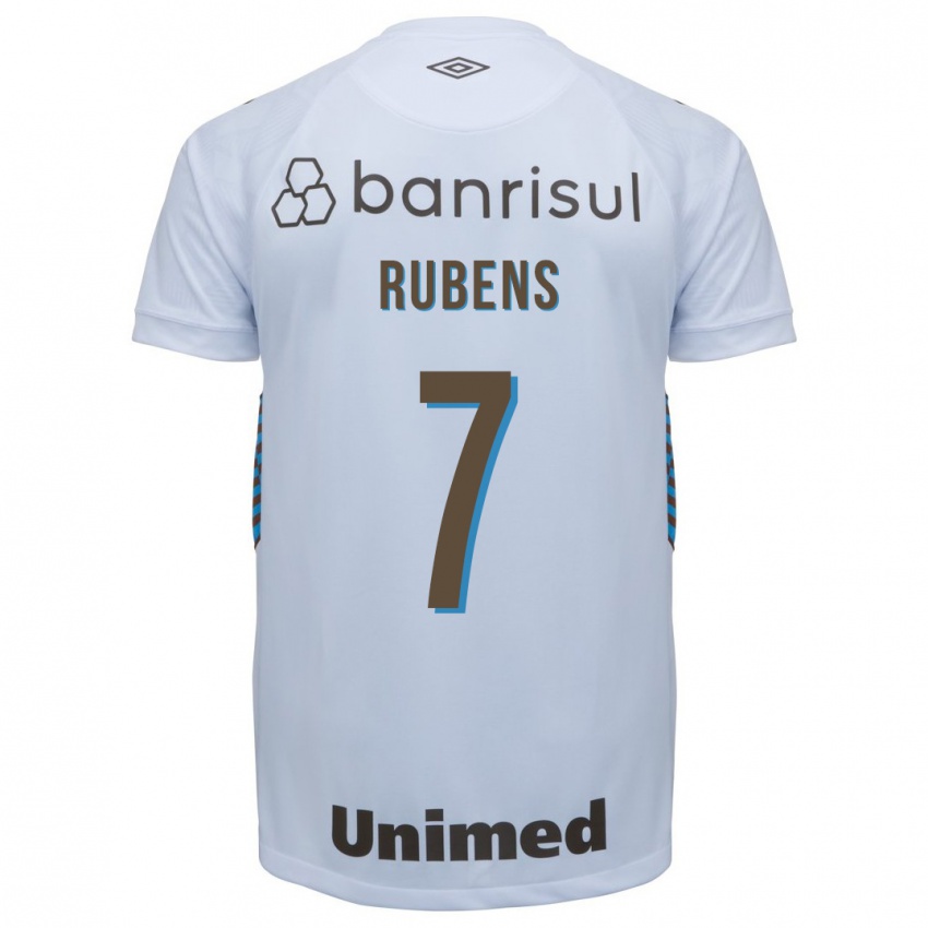 Hombre Camiseta Rubens #7 Blanco 2ª Equipación 2023/24 La Camisa