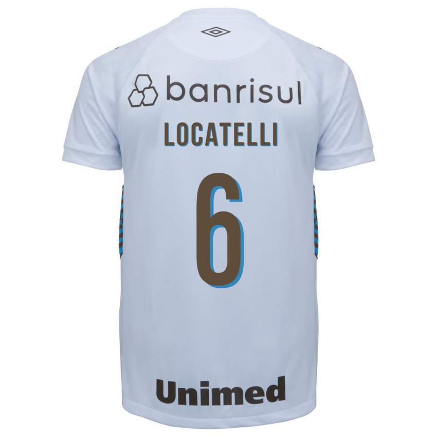 Hombre Camiseta Natane Locatelli #6 Blanco 2ª Equipación 2023/24 La Camisa
