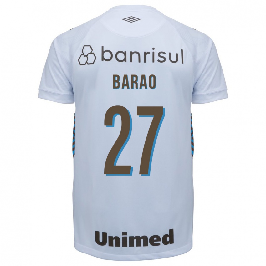Hombre Camiseta Dani Barão #27 Blanco 2ª Equipación 2023/24 La Camisa