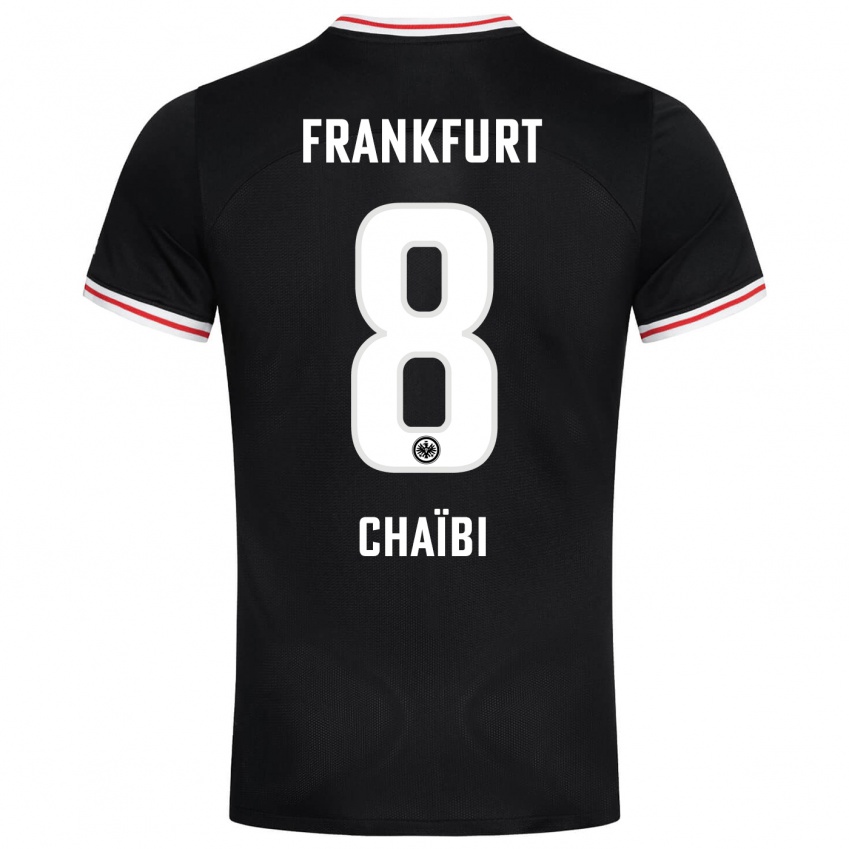 Hombre Camiseta Farès Chaïbi #8 Negro 2ª Equipación 2023/24 La Camisa