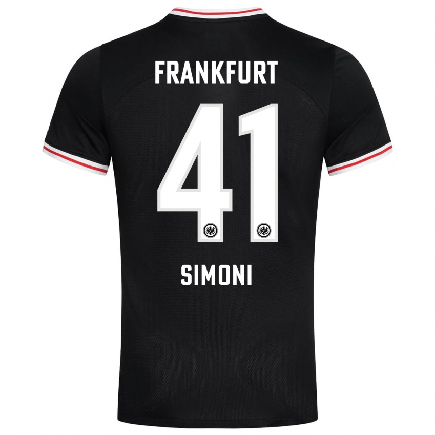 Hombre Camiseta Simon Simoni #41 Negro 2ª Equipación 2023/24 La Camisa
