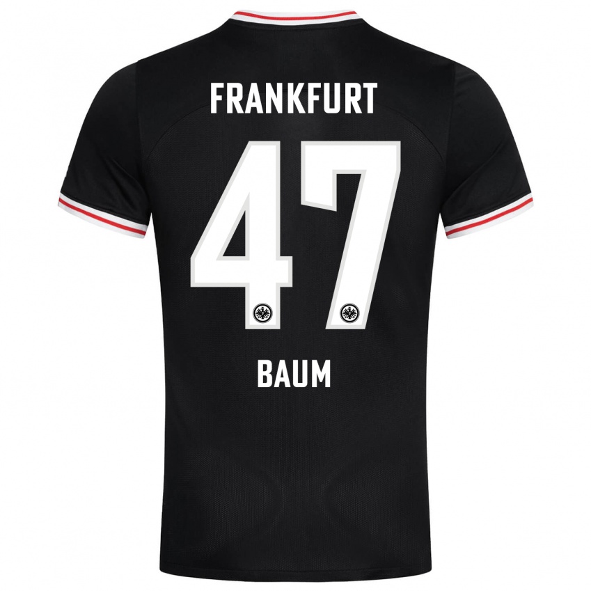 Hombre Camiseta Elias Baum #47 Negro 2ª Equipación 2023/24 La Camisa
