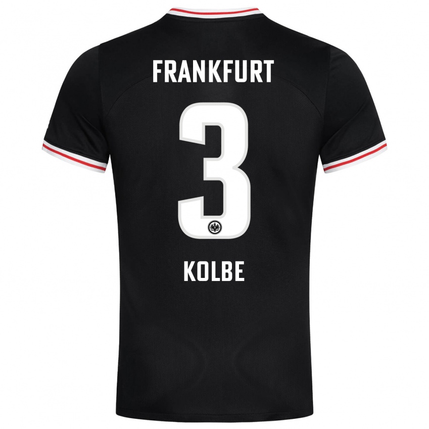 Hombre Camiseta Louis Kolbe #3 Negro 2ª Equipación 2023/24 La Camisa
