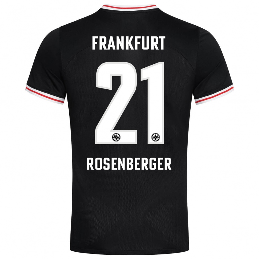 Hombre Camiseta Robin Rosenberger #21 Negro 2ª Equipación 2023/24 La Camisa
