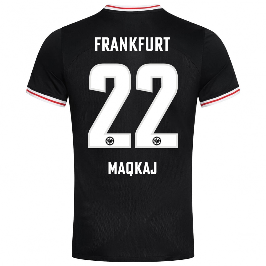 Hombre Camiseta Dritan Maqkaj #22 Negro 2ª Equipación 2023/24 La Camisa