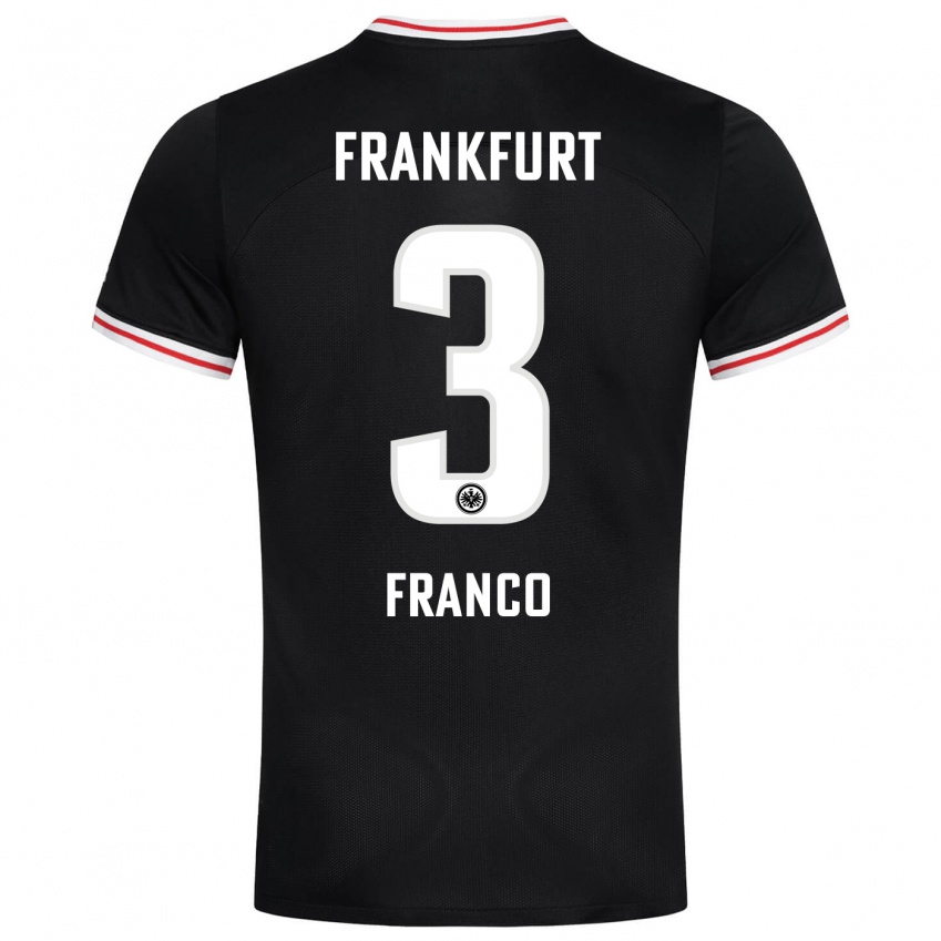 Hombre Camiseta Giuseppe Franco #3 Negro 2ª Equipación 2023/24 La Camisa