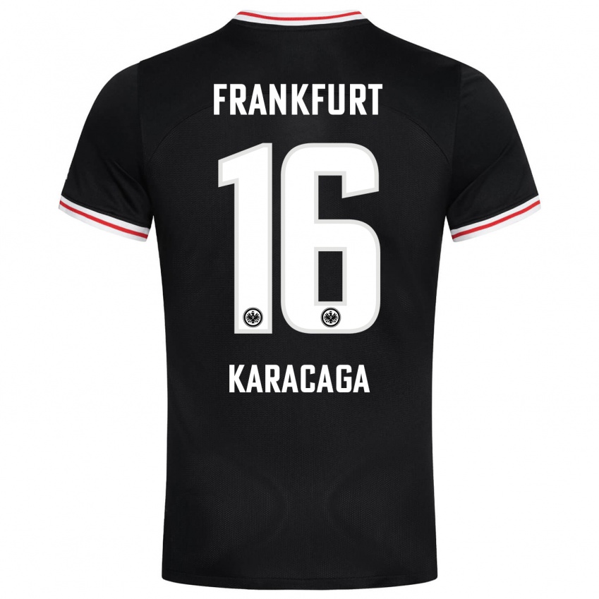 Hombre Camiseta Tom Karacaga #16 Negro 2ª Equipación 2023/24 La Camisa