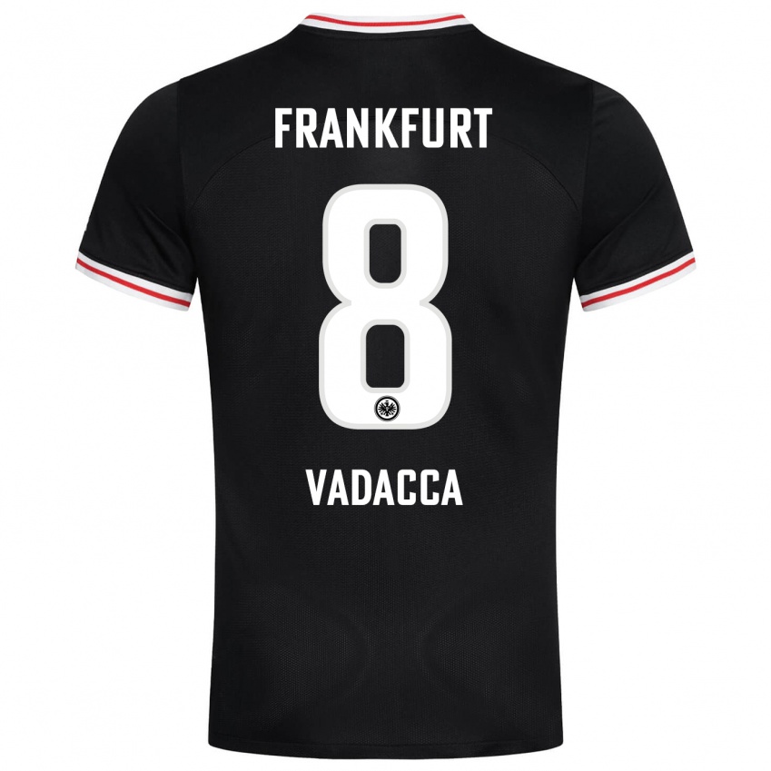 Hombre Camiseta Gianni Vadacca #8 Negro 2ª Equipación 2023/24 La Camisa