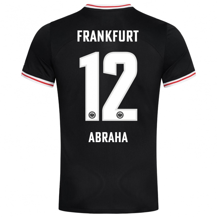 Hombre Camiseta Natnael Abraha #12 Negro 2ª Equipación 2023/24 La Camisa