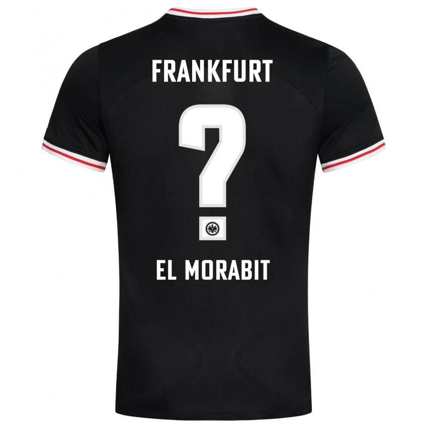 Hombre Camiseta Anas El Morabit #0 Negro 2ª Equipación 2023/24 La Camisa