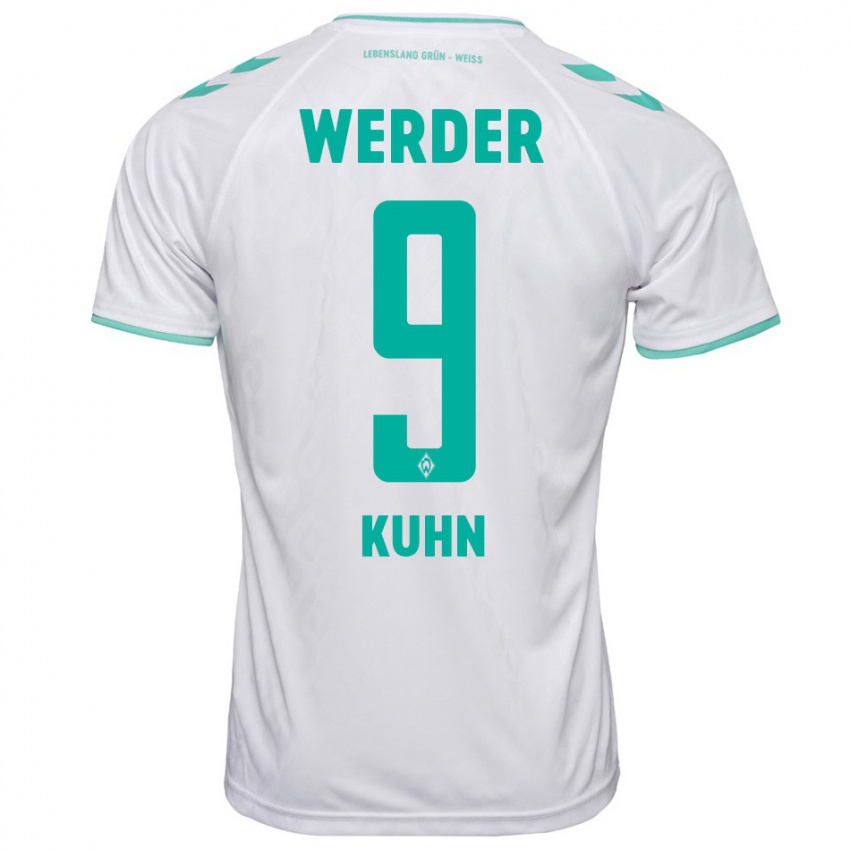 Hombre Camiseta Philipp Kühn #9 Blanco 2ª Equipación 2023/24 La Camisa