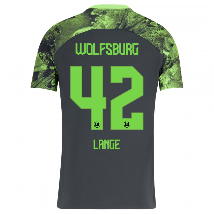 Hombre Camiseta Felix Lange #42 Gris Oscuro 2ª Equipación 2023/24 La Camisa