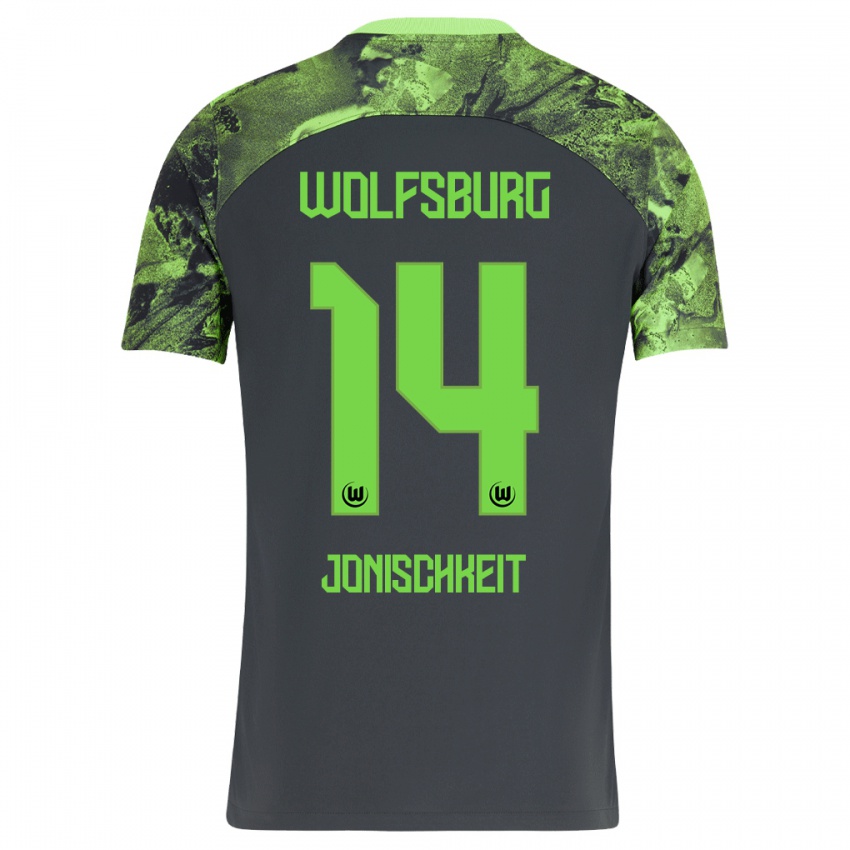 Hombre Camiseta Jamal Jonischkeit #14 Gris Oscuro 2ª Equipación 2023/24 La Camisa