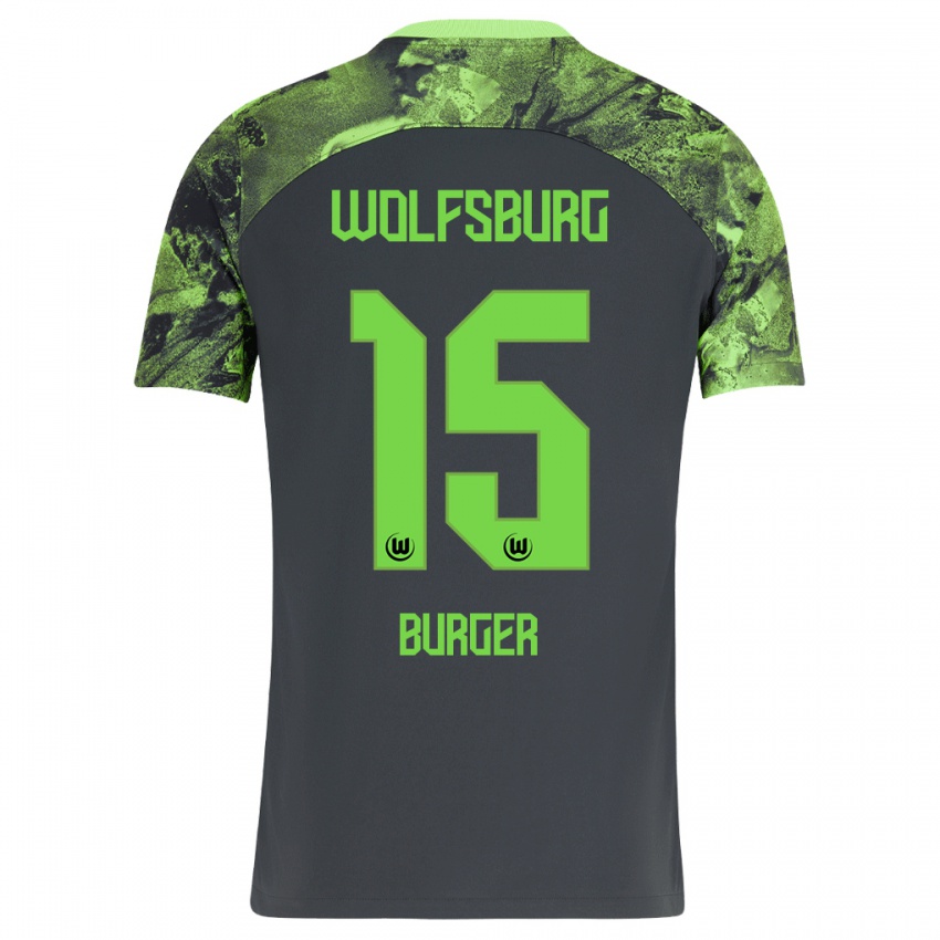 Hombre Camiseta Jan Bürger #15 Gris Oscuro 2ª Equipación 2023/24 La Camisa