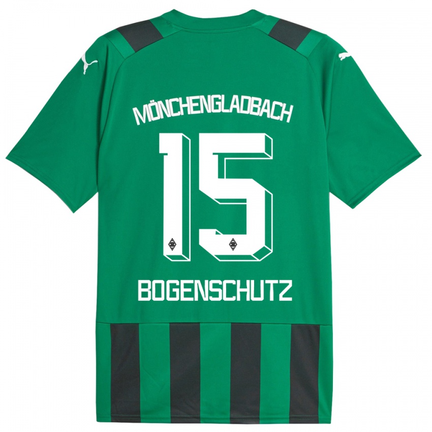 Hombre Camiseta Kerstin Bogenschutz #15 Verde Negro 2ª Equipación 2023/24 La Camisa