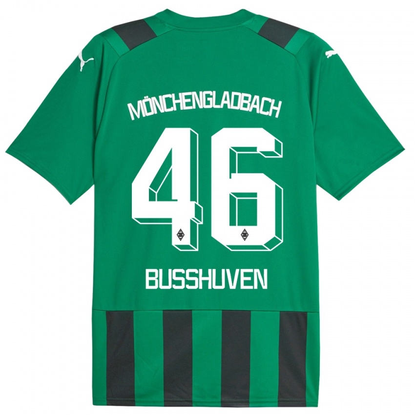 Hombre Camiseta Alina Busshuven #46 Verde Negro 2ª Equipación 2023/24 La Camisa
