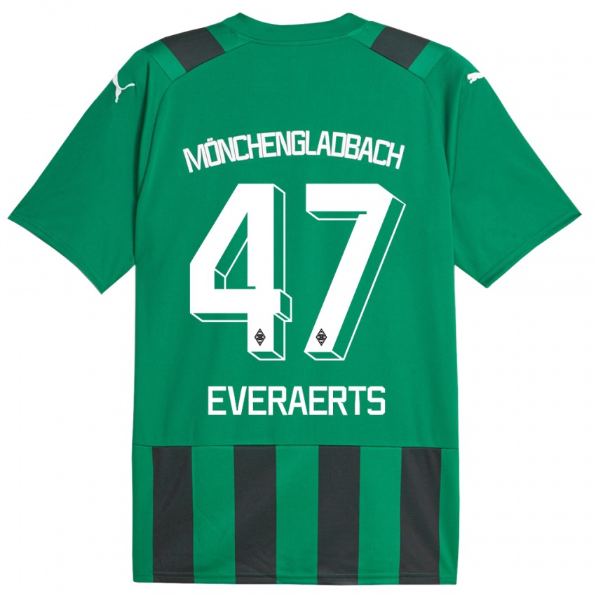 Hombre Camiseta Kim Everaerts #47 Verde Negro 2ª Equipación 2023/24 La Camisa