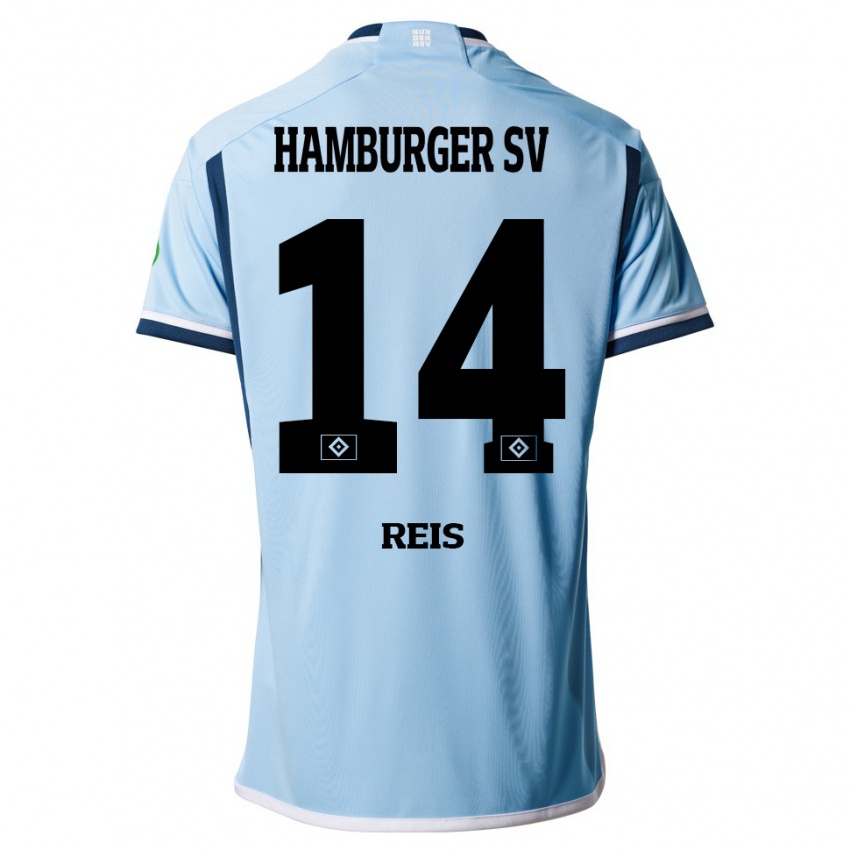 Hombre Camiseta Ludovit Reis #14 Azul 2ª Equipación 2023/24 La Camisa