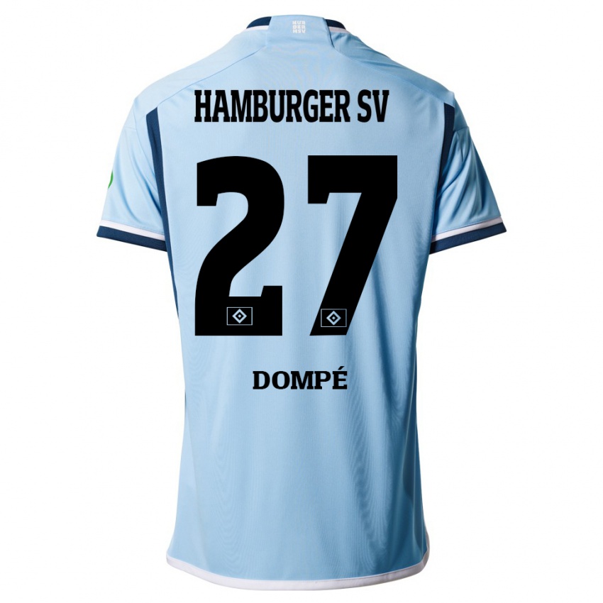 Hombre Camiseta Jean-Luc Dompé #27 Azul 2ª Equipación 2023/24 La Camisa