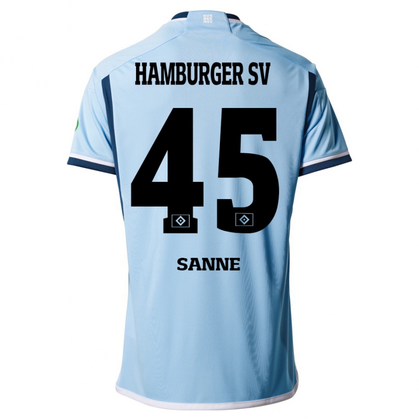 Hombre Camiseta Tom Sanne #45 Azul 2ª Equipación 2023/24 La Camisa