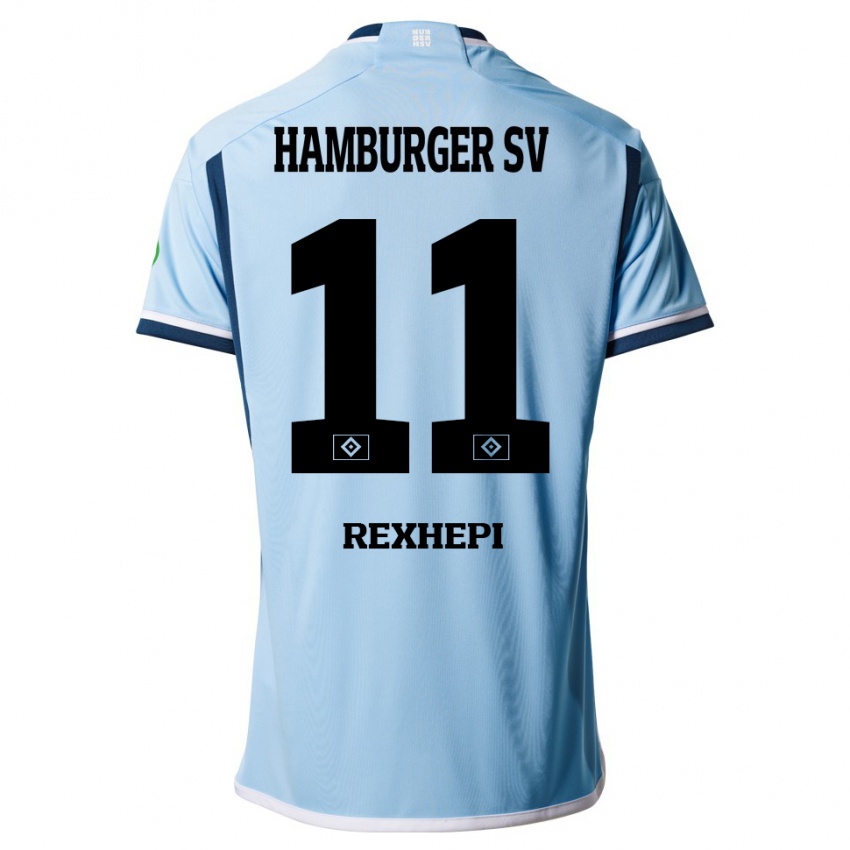 Hombre Camiseta Arlind Rexhepi #11 Azul 2ª Equipación 2023/24 La Camisa