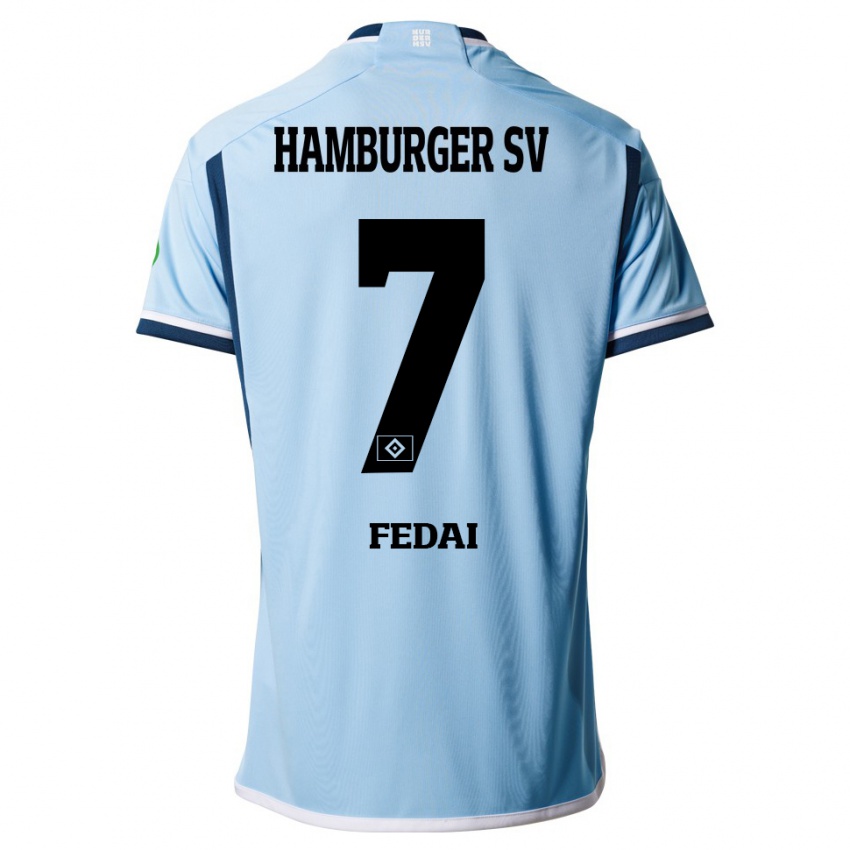 Hombre Camiseta Martin Fedai #7 Azul 2ª Equipación 2023/24 La Camisa
