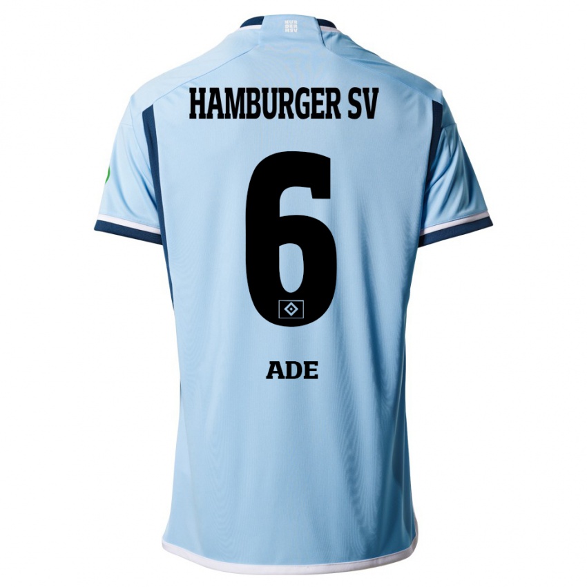 Hombre Camiseta Jeremy Ade #6 Azul 2ª Equipación 2023/24 La Camisa