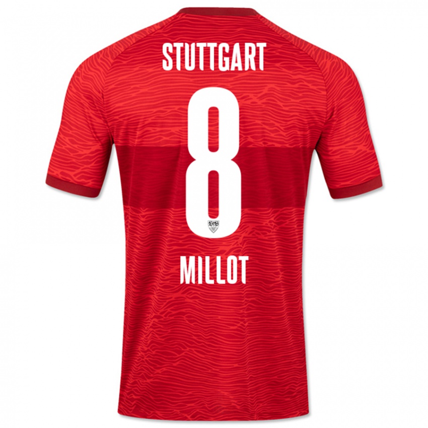 Hombre Camiseta Enzo Millot #8 Rojo 2ª Equipación 2023/24 La Camisa