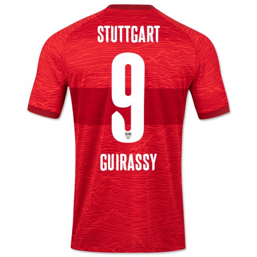 Hombre Camiseta Serhou Guirassy #9 Rojo 2ª Equipación 2023/24 La Camisa