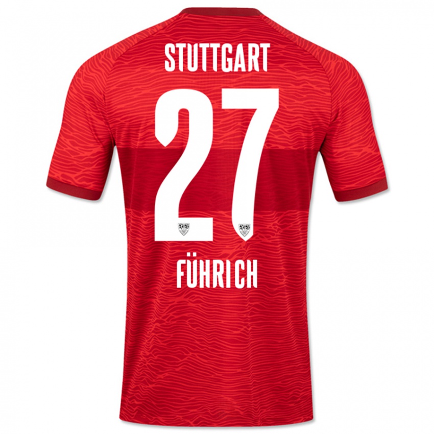 Hombre Camiseta Chris Führich #27 Rojo 2ª Equipación 2023/24 La Camisa