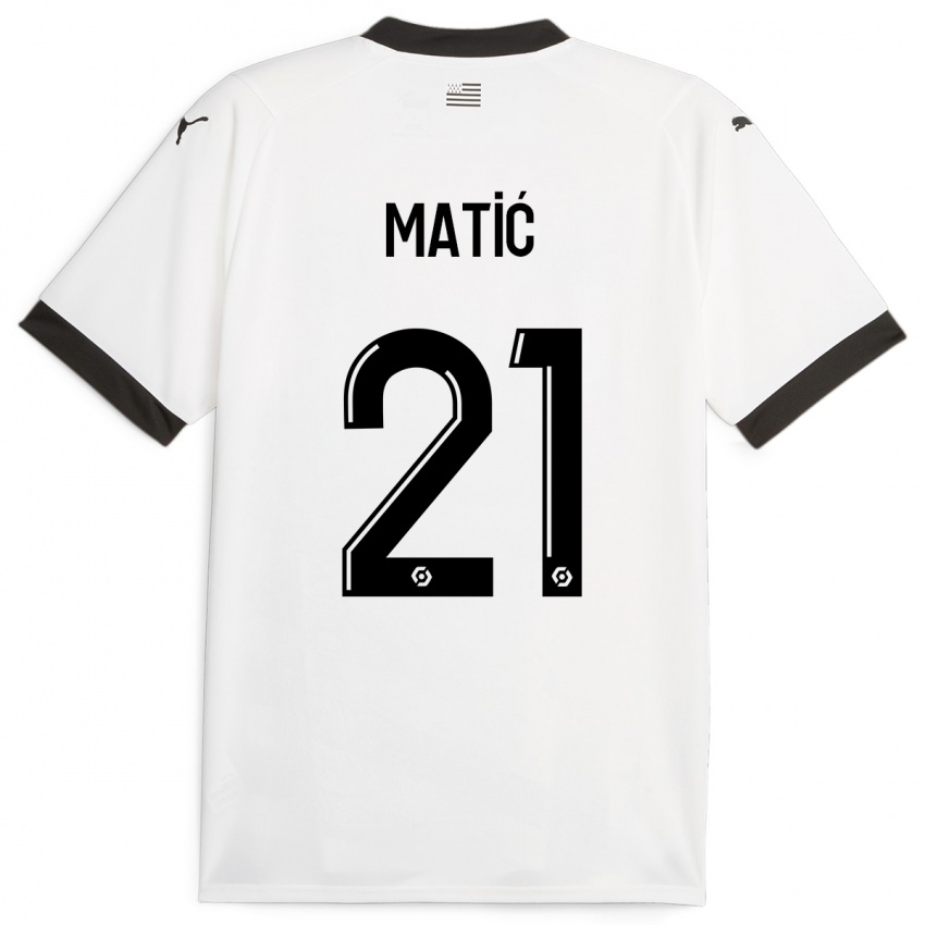 Hombre Camiseta Nemanja Matic #21 Blanco 2ª Equipación 2023/24 La Camisa