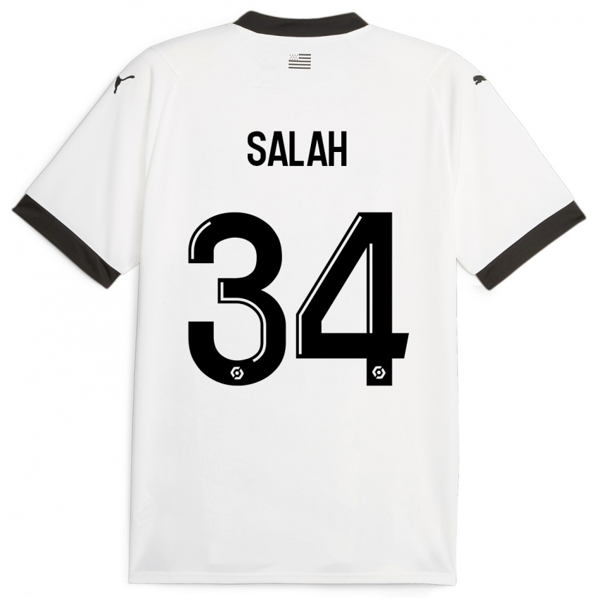 Hombre Camiseta Ibrahim Salah #34 Blanco 2ª Equipación 2023/24 La Camisa