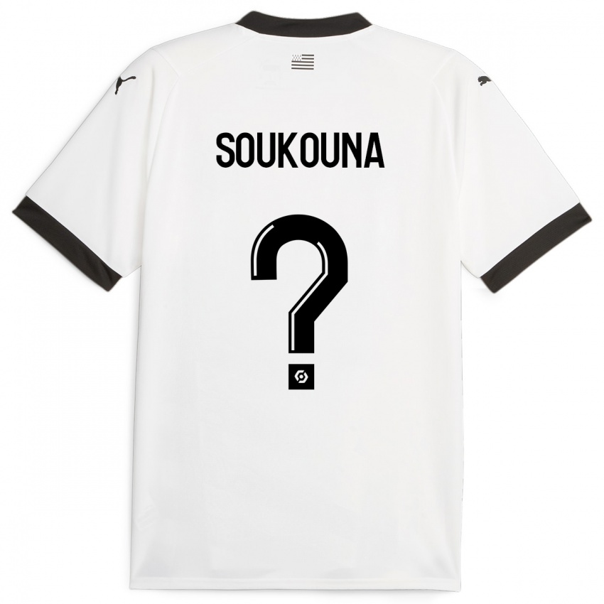 Hombre Camiseta Isiaka Soukouna #0 Blanco 2ª Equipación 2023/24 La Camisa