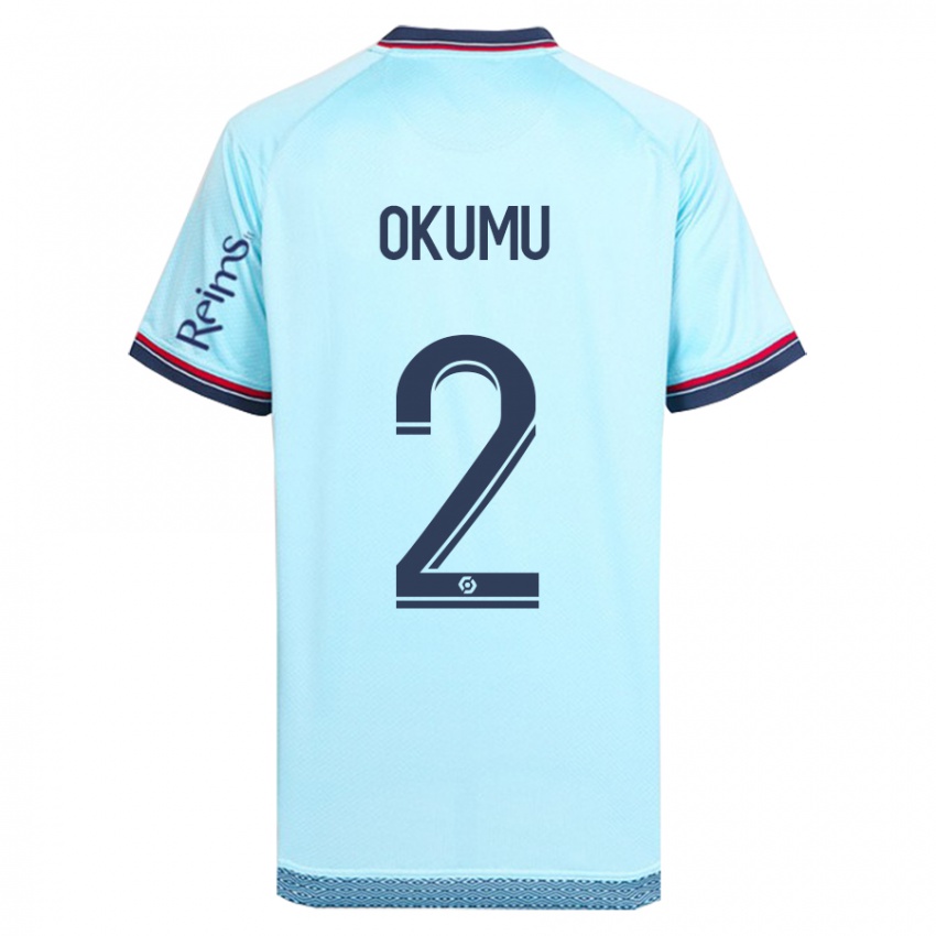 Hombre Camiseta Joseph Okumu #2 Cielo Azul 2ª Equipación 2023/24 La Camisa