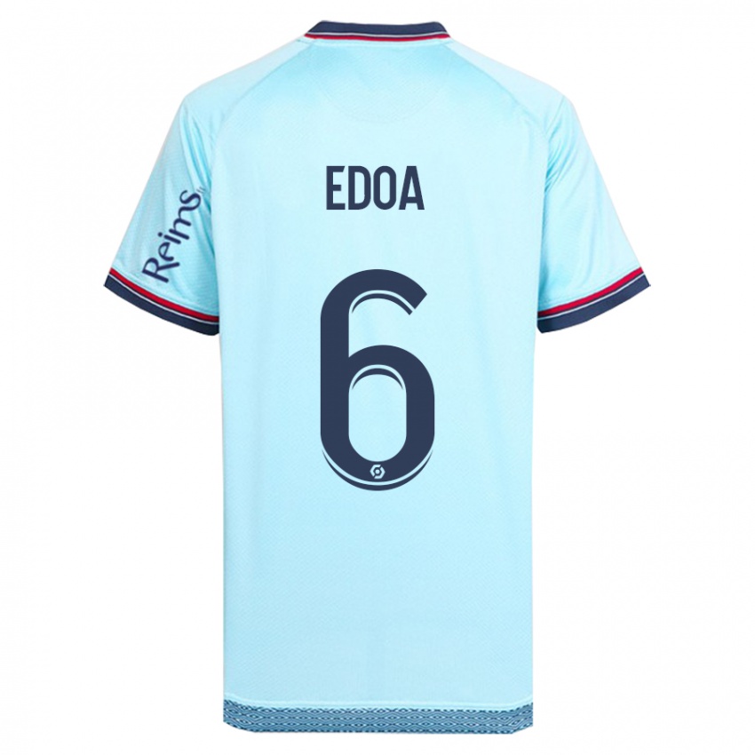 Hombre Camiseta Valentin Atangana Edoa #6 Cielo Azul 2ª Equipación 2023/24 La Camisa