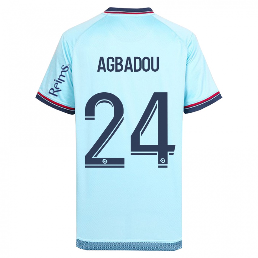 Hombre Camiseta Emmanuel Agbadou #24 Cielo Azul 2ª Equipación 2023/24 La Camisa