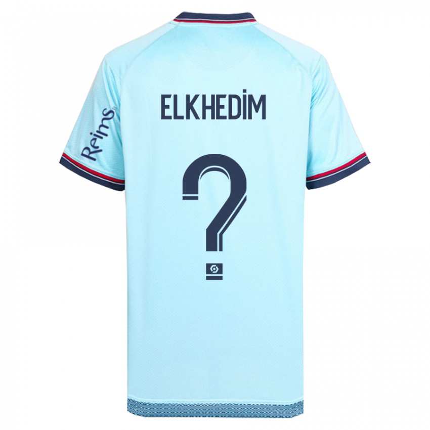 Hombre Camiseta Abdenoor Elkhedim #0 Cielo Azul 2ª Equipación 2023/24 La Camisa
