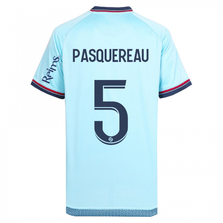 Hombre Camiseta Julie Pasquereau #5 Cielo Azul 2ª Equipación 2023/24 La Camisa