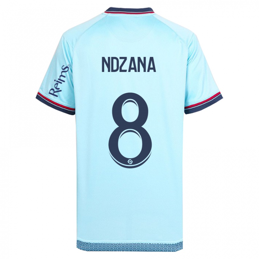Hombre Camiseta Colette Ndzana Fegue #8 Cielo Azul 2ª Equipación 2023/24 La Camisa