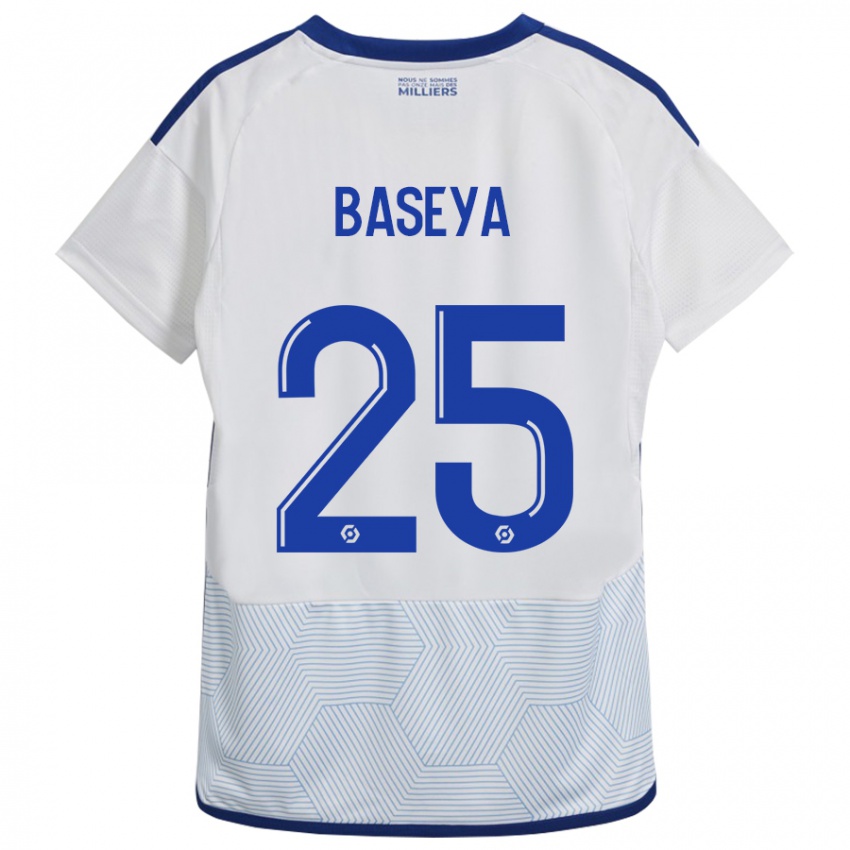 Hombre Camiseta Steven Baseya #25 Blanco 2ª Equipación 2023/24 La Camisa