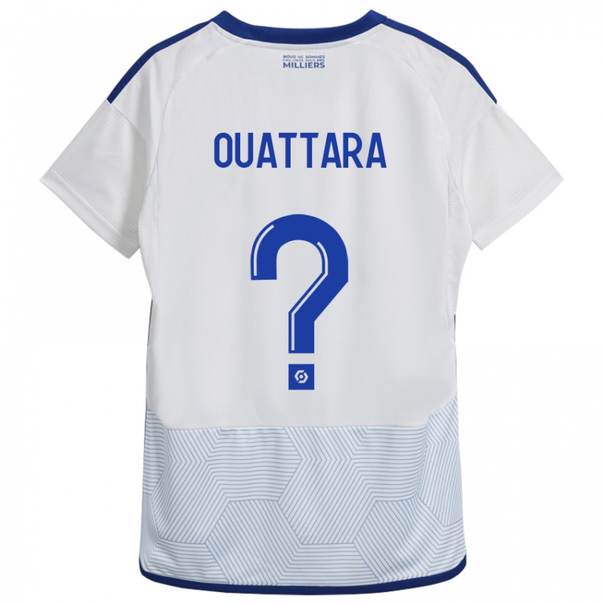 Hombre Camiseta Abdoul Ouattara #0 Blanco 2ª Equipación 2023/24 La Camisa