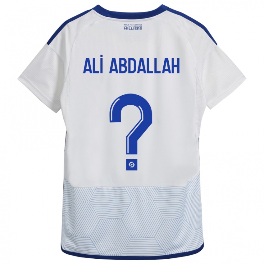 Hombre Camiseta Aboubacar Ali Abdallah #0 Blanco 2ª Equipación 2023/24 La Camisa