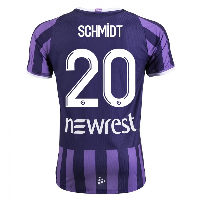 Hombre Camiseta Niklas Schmidt #20 Morado 2ª Equipación 2023/24 La Camisa