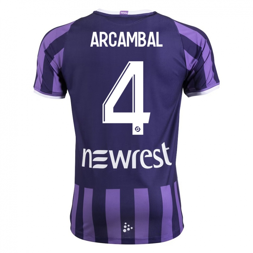 Hombre Camiseta Anais Arcambal #4 Morado 2ª Equipación 2023/24 La Camisa