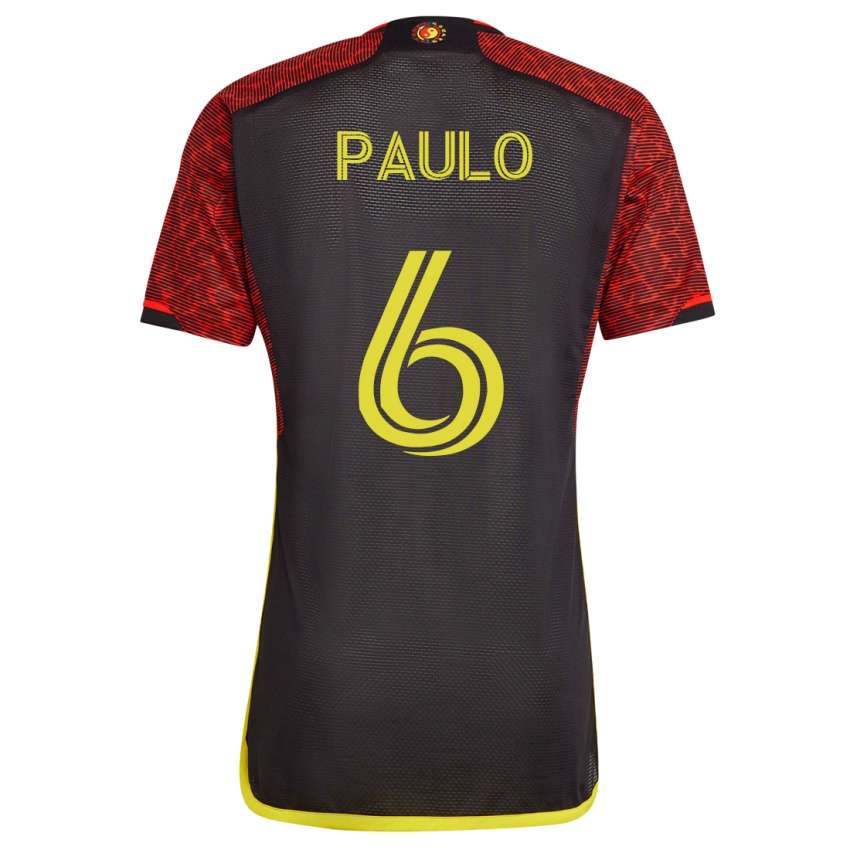 Hombre Camiseta João Paulo #6 Naranja 2ª Equipación 2023/24 La Camisa