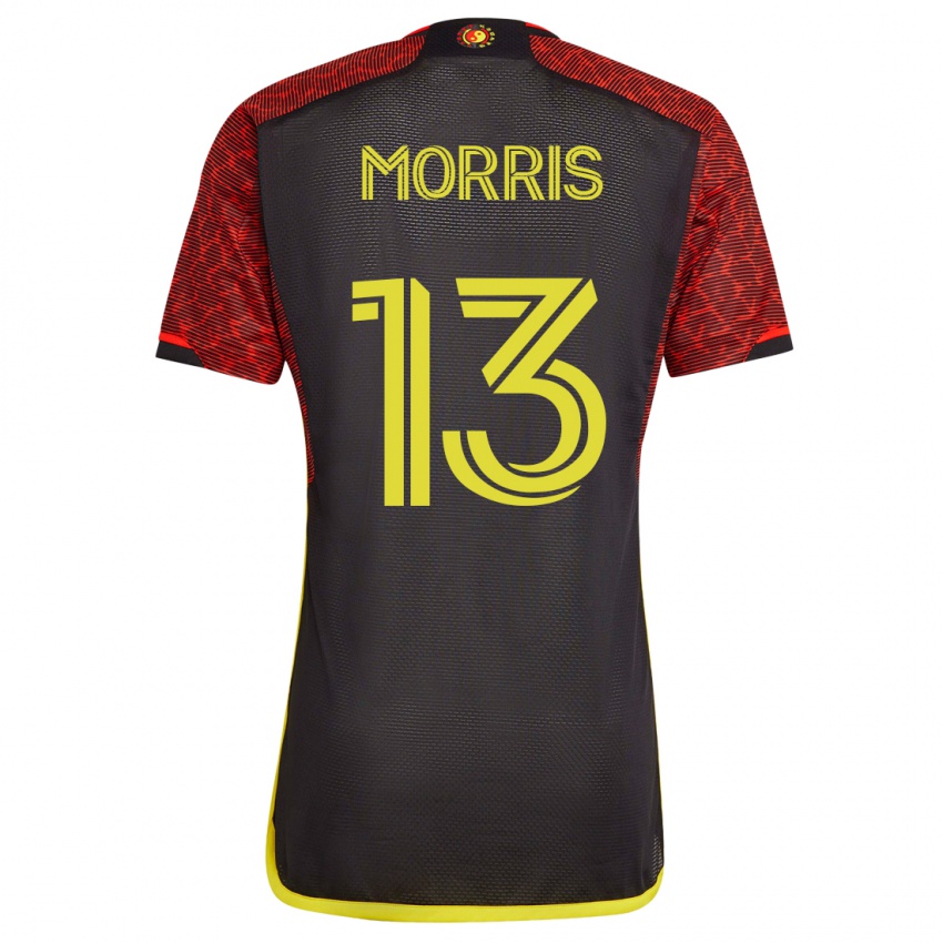 Hombre Camiseta Jordan Morris #13 Naranja 2ª Equipación 2023/24 La Camisa
