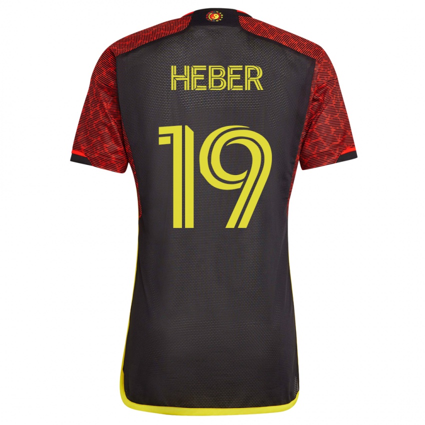 Hombre Camiseta Héber #19 Naranja 2ª Equipación 2023/24 La Camisa