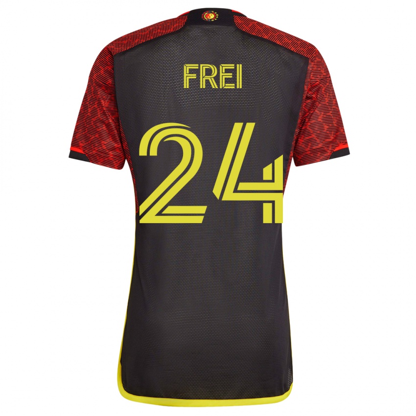 Hombre Camiseta Stefan Frei #24 Naranja 2ª Equipación 2023/24 La Camisa