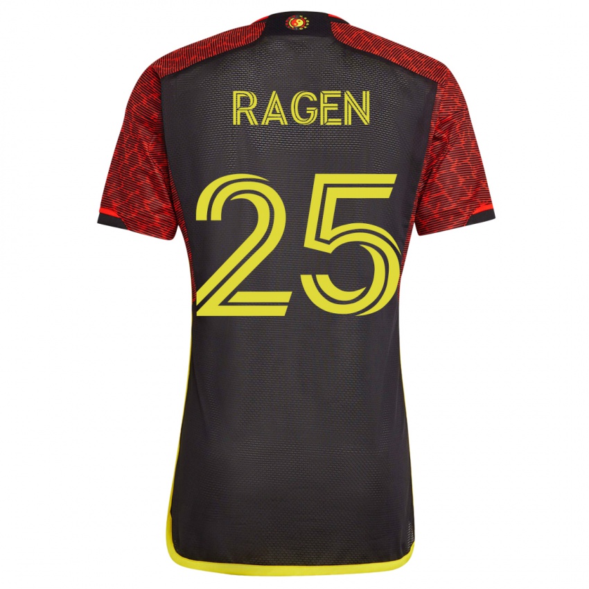 Hombre Camiseta Jackson Ragen #25 Naranja 2ª Equipación 2023/24 La Camisa